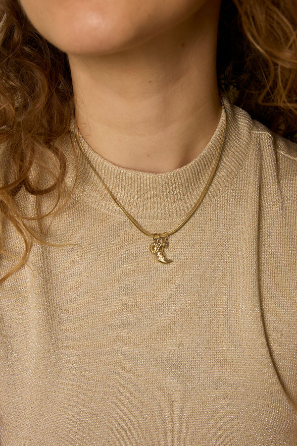 Crescent Moon Charm ketting