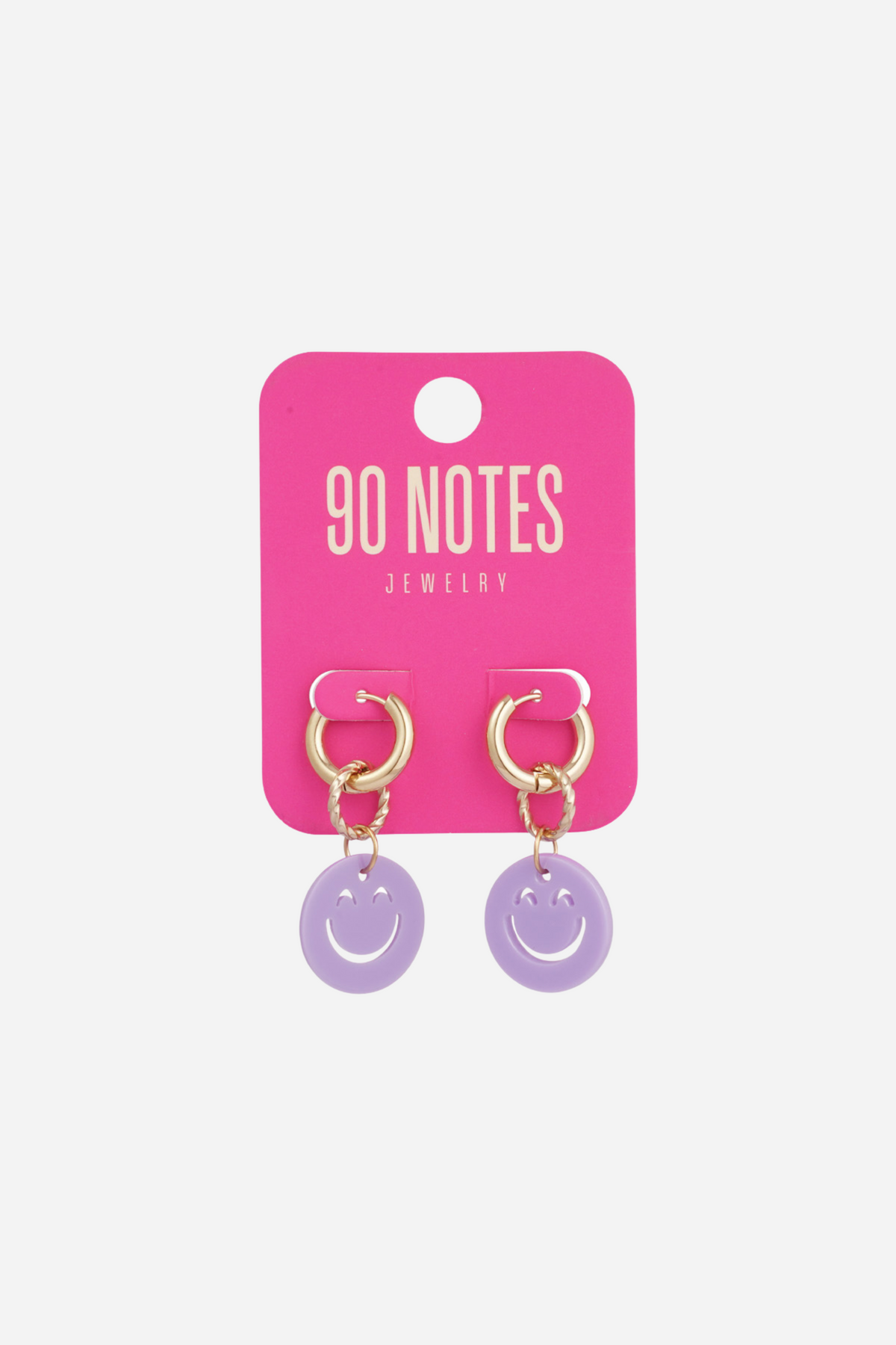 Happy Smile oorbellen - paars
