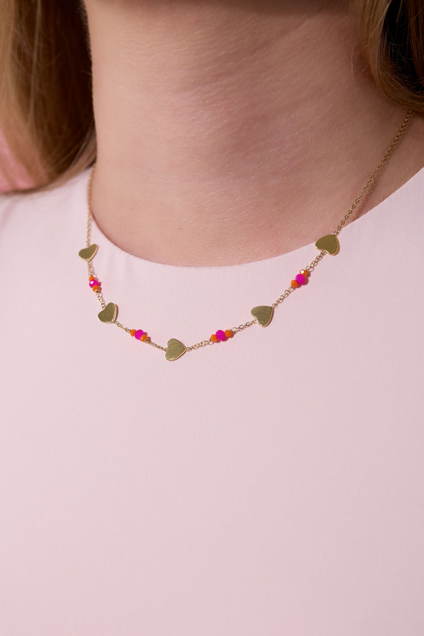 Sunset Hearts ketting