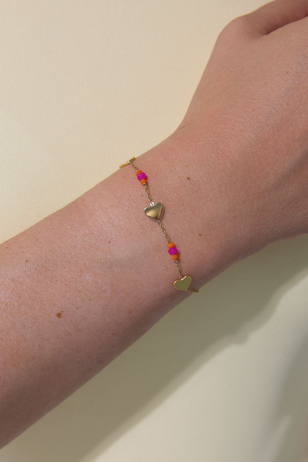 Sunset Hearts armband