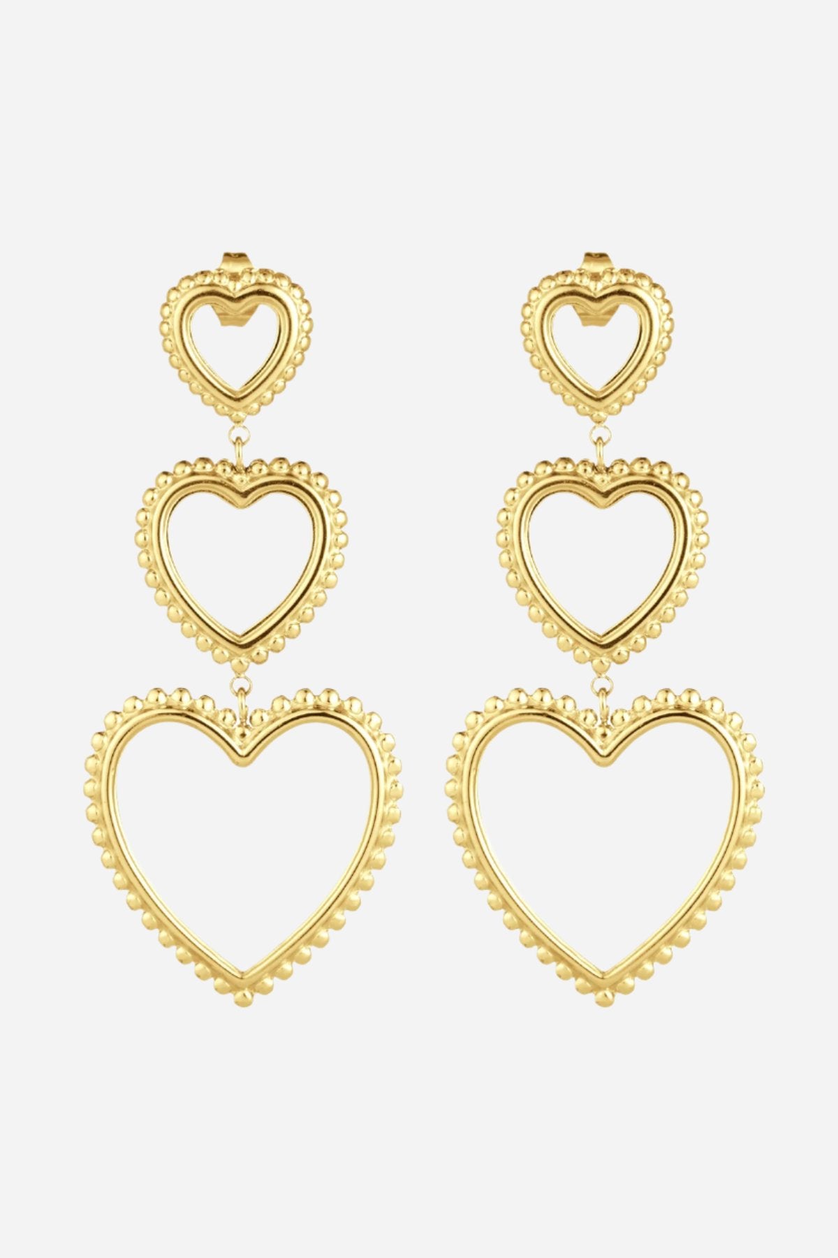 Dangling Hearts oorbellen