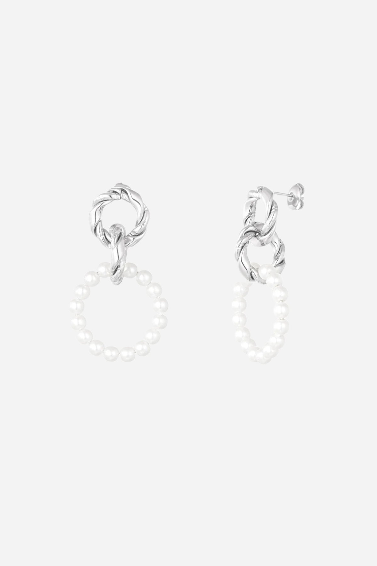 Twisted Pearl Statement Earrings