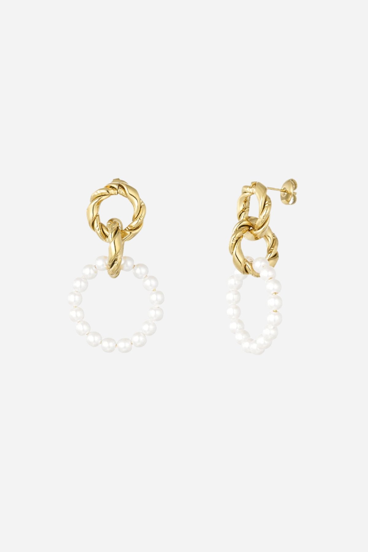 Twisted Pearl Statement Earrings