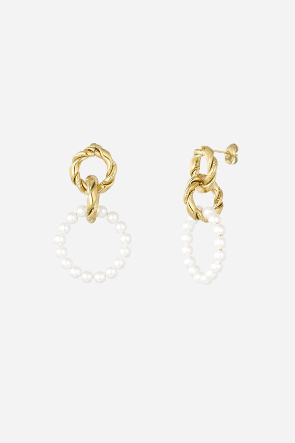 Twisted Pearl Statement oorbellen