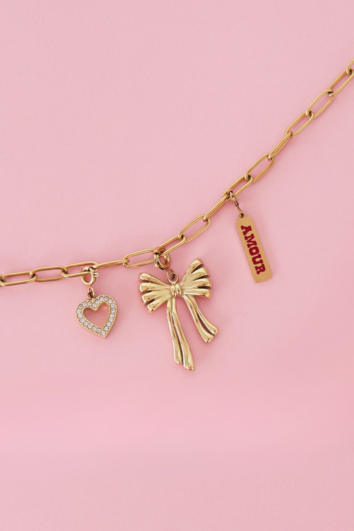 Bedelketting set met 3 bedels