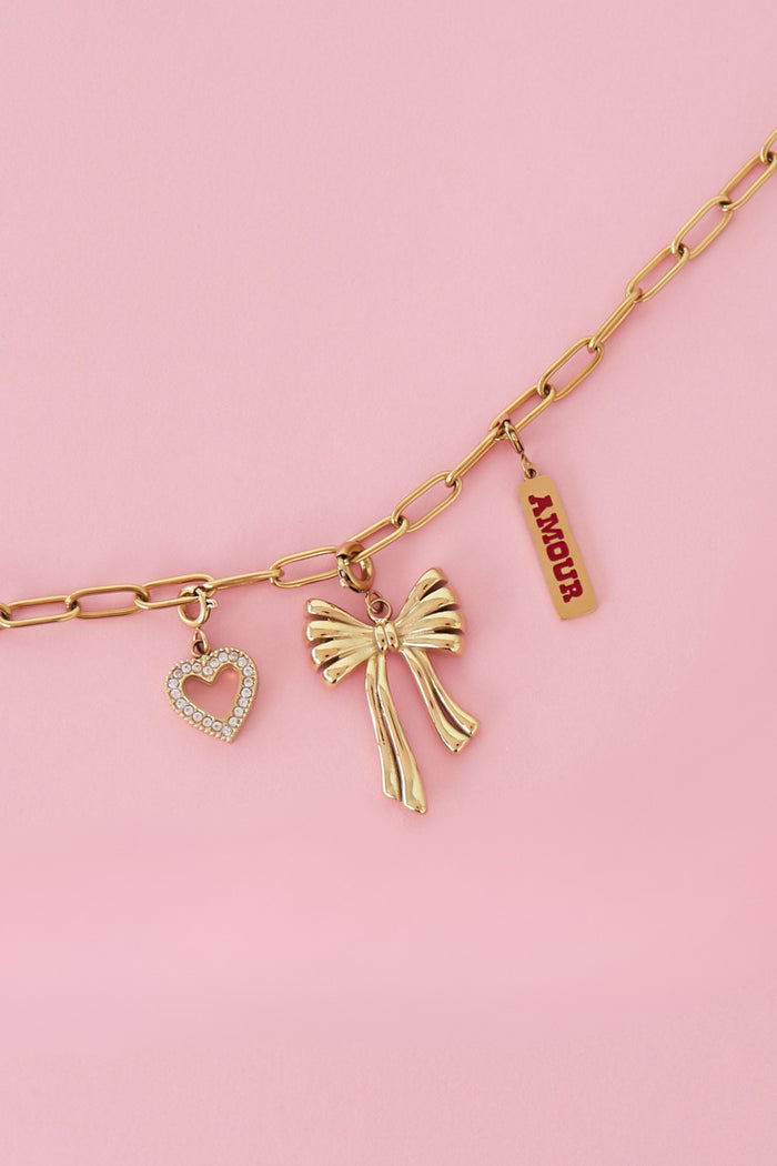 Bedelketting set met 3 bedels