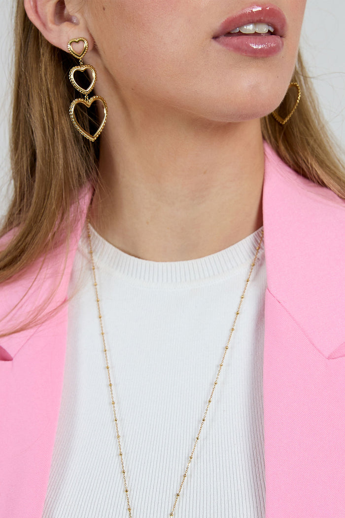 Dangling Hearts oorbellen