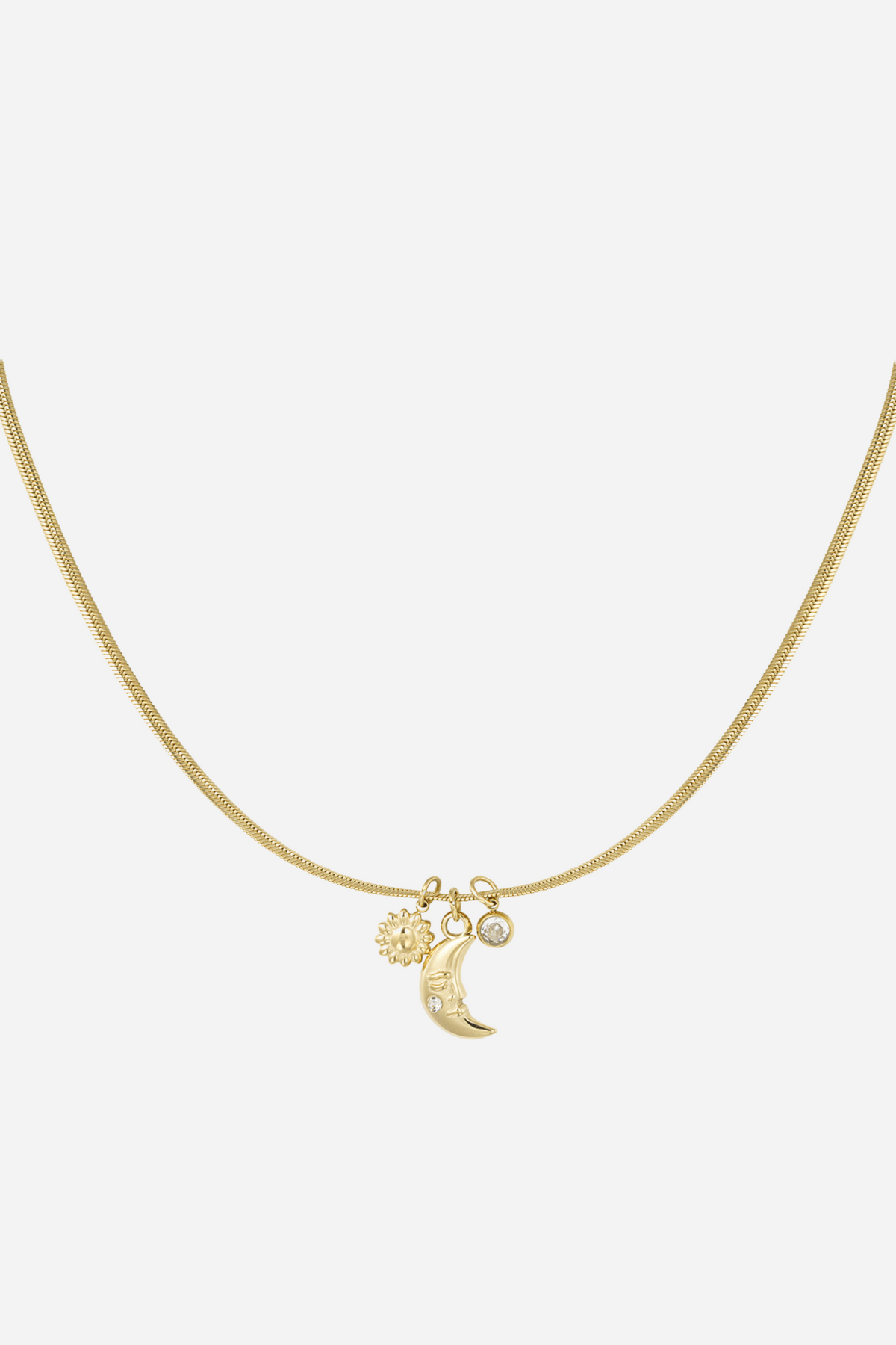 Crescent Moon Charm Necklace