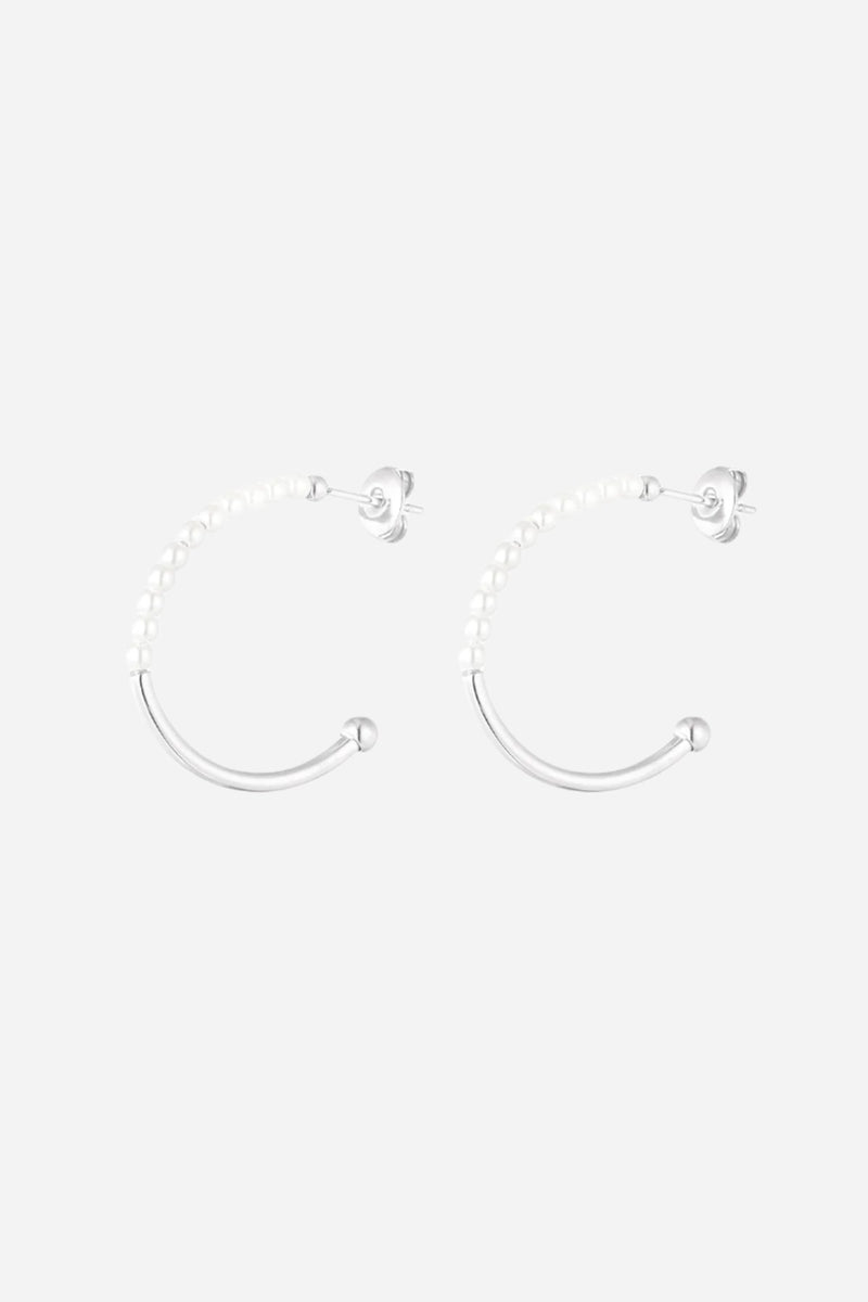 Pearl Hoops Earrings