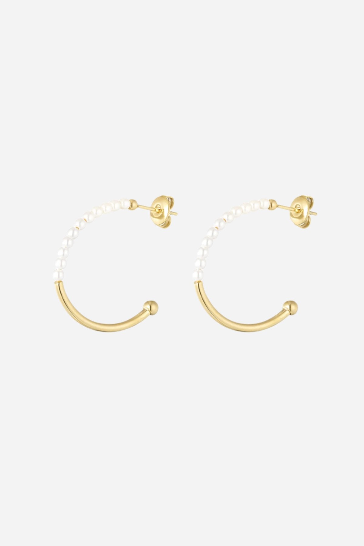 Pearl Hoops Earrings