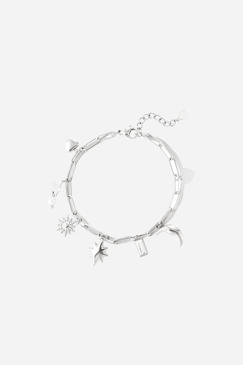 Crescent Moon Charm Armband