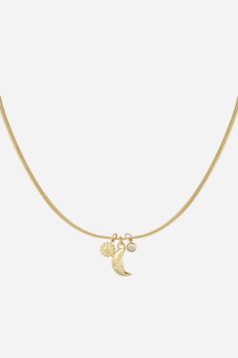 Crescent Moon Charm Necklace